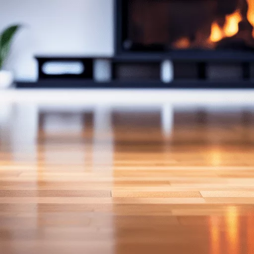 An image showcasing a pair of spotless hardwood floors exuding a natural sheen